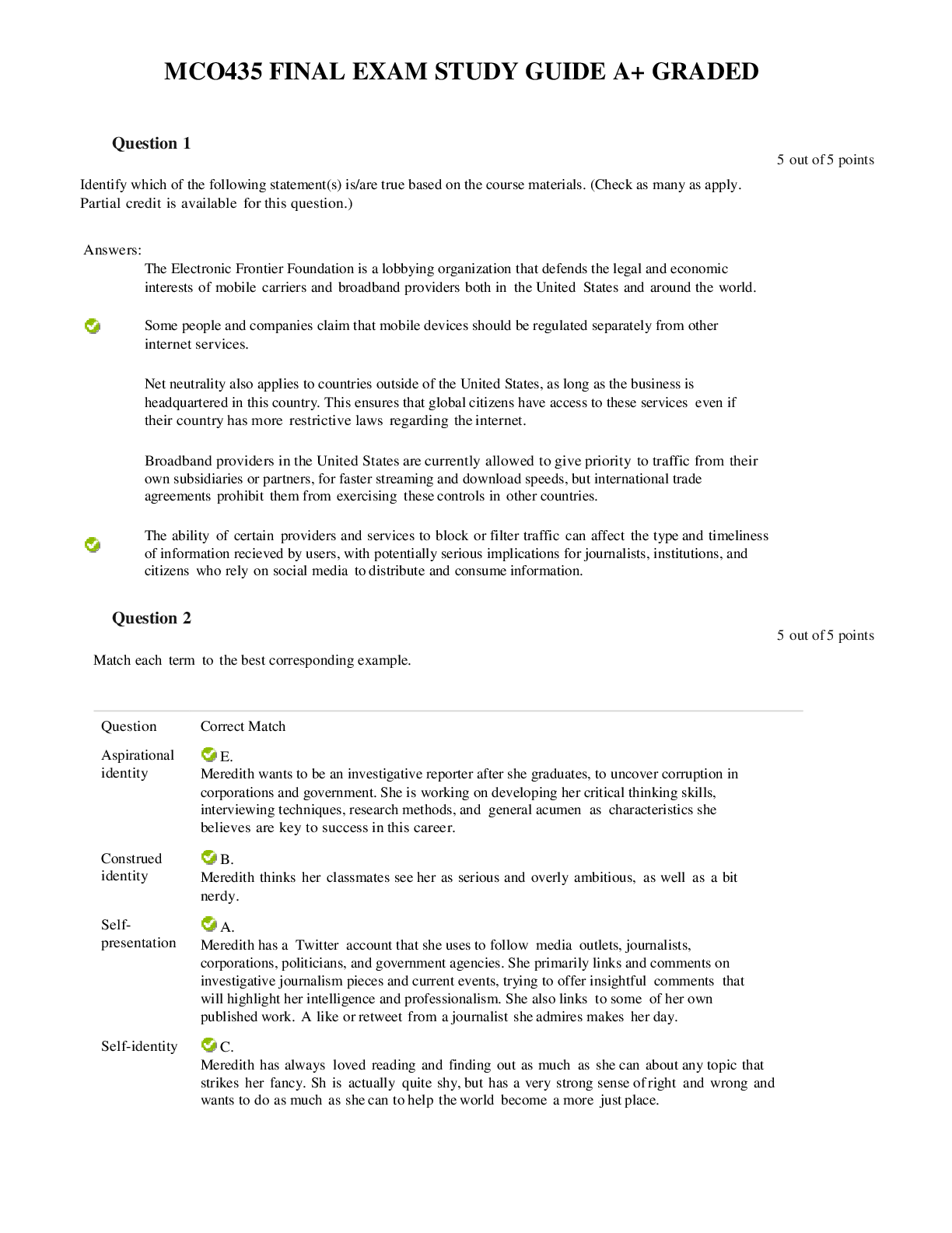 Preview image for MCO435 FINAL EXAM STUDY GUIDE A+ GRADED