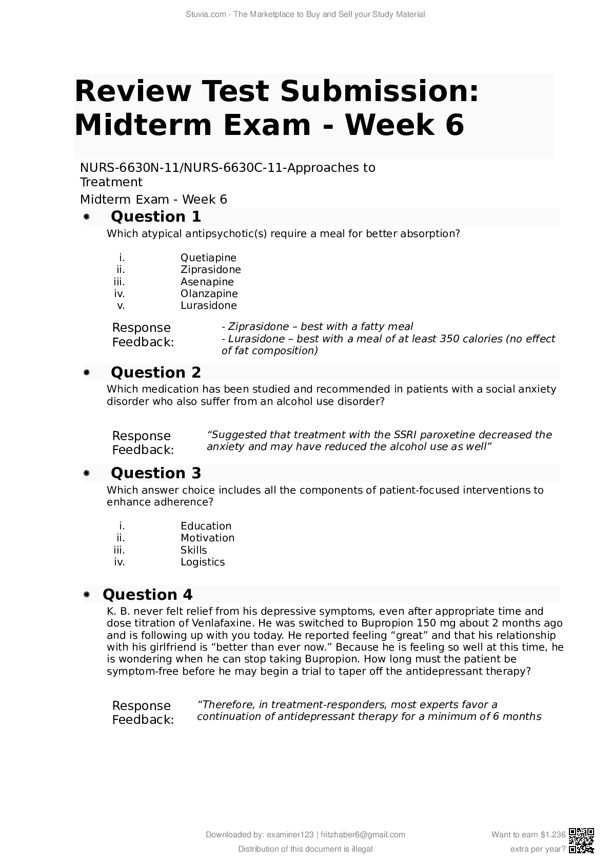 Preview image of NURS 660 MIDTERM EXAM WITH ANSWERS document