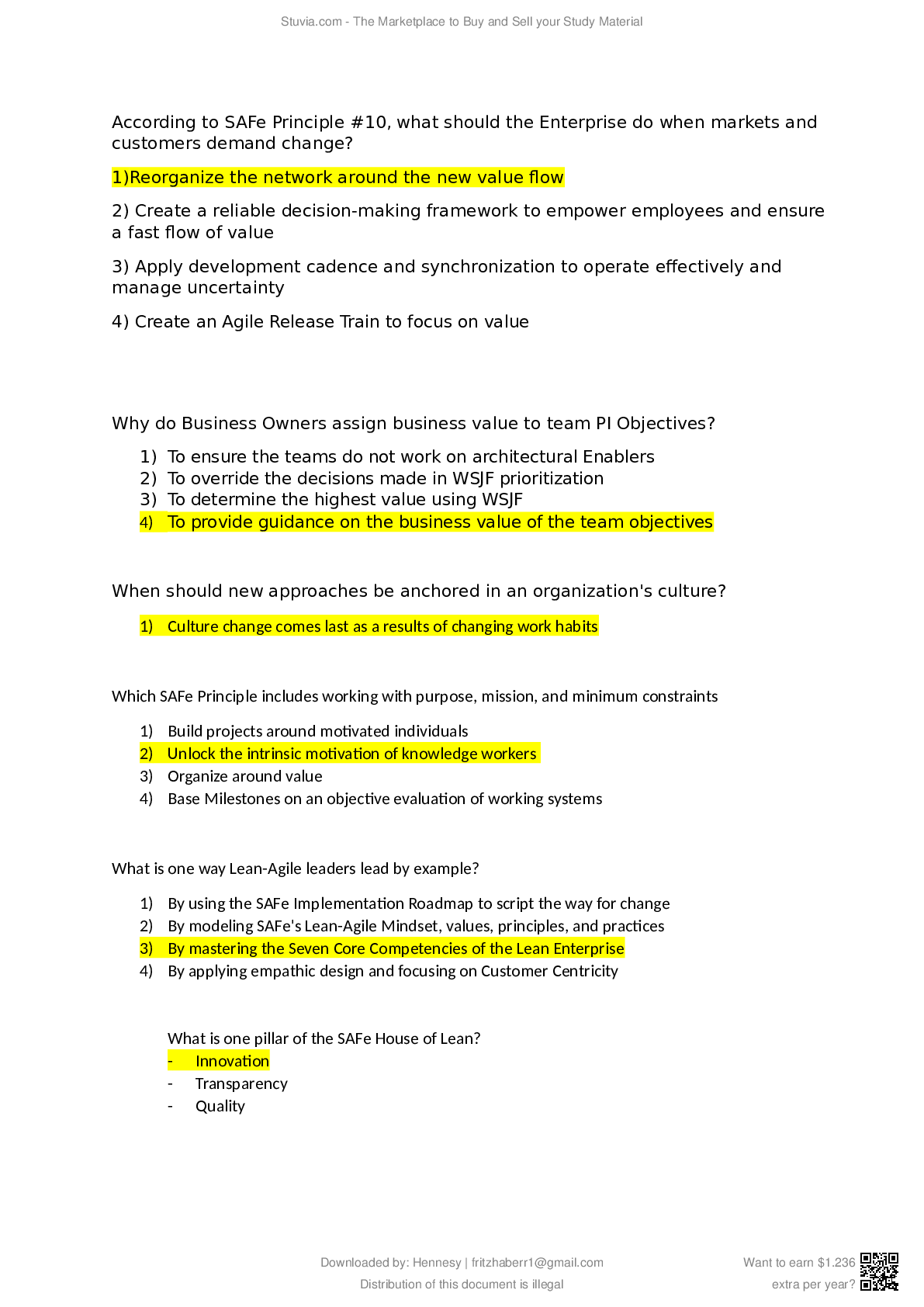 Preview image of AGILE SAFE 5.1 SPC TEST LATEST 2023 document