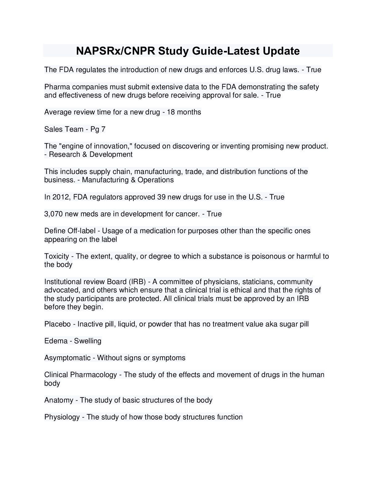 Preview image for CNPR Certification Exam Study Guide Chapter 11