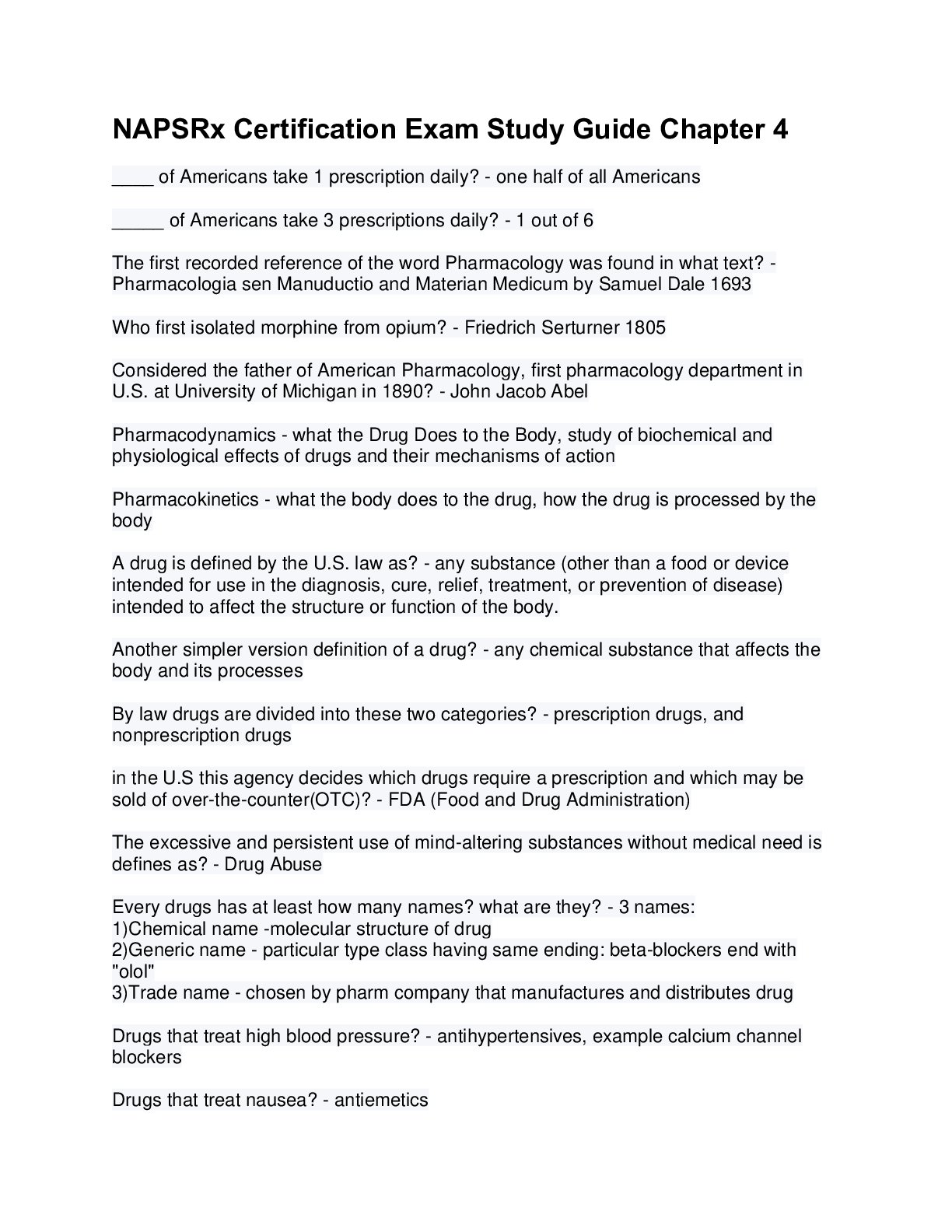 Preview image for NAPSRx Certification Exam Study Guide Chapter 4