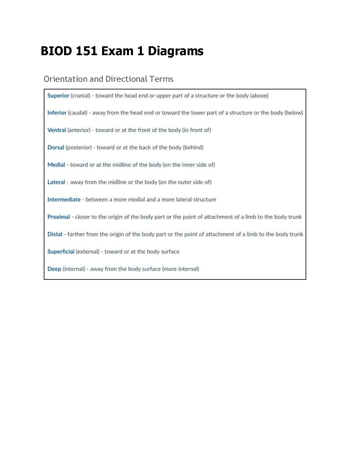 Preview image for BIOD 151 Exam 1 Diagrams