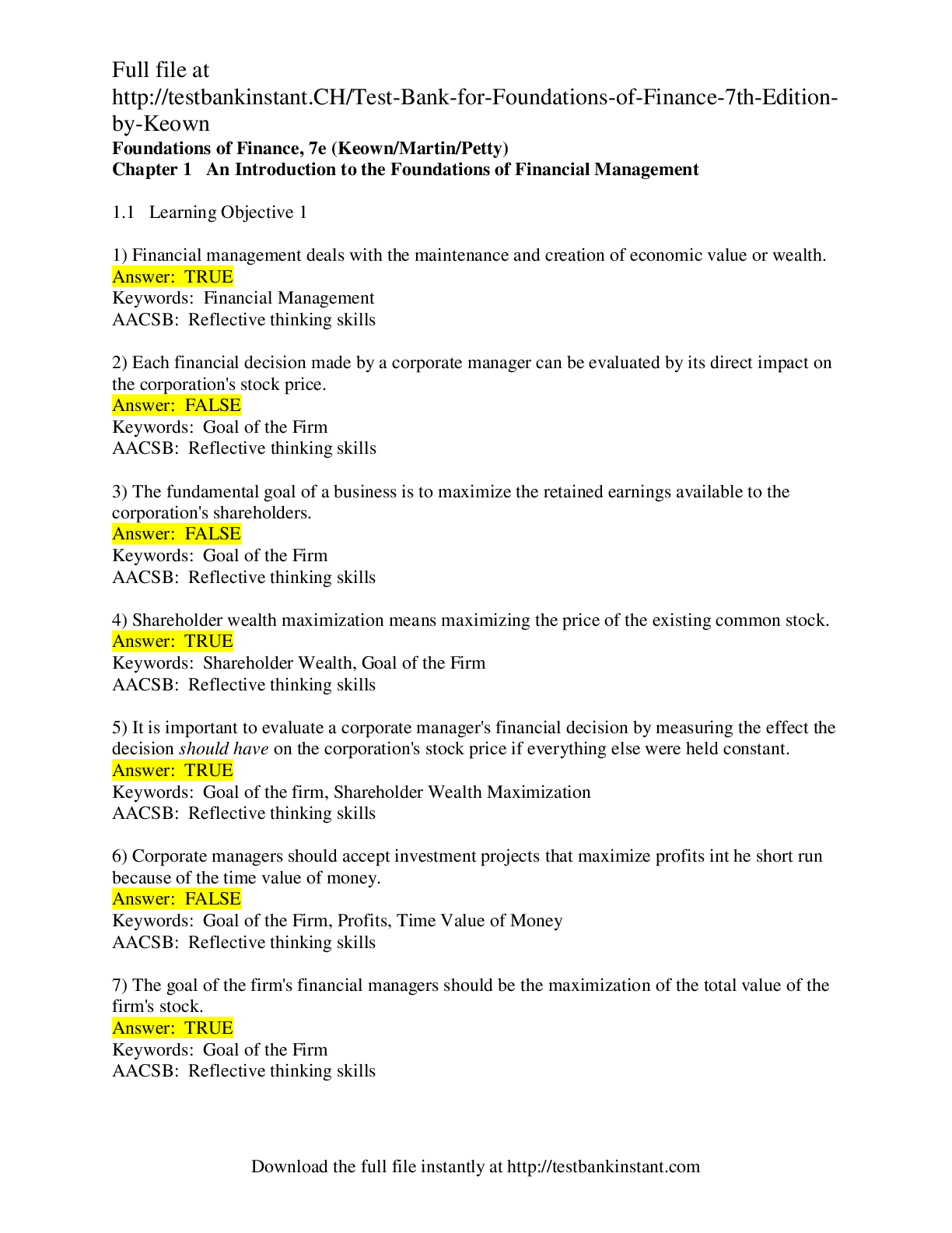 Preview image for Foundations of Finance