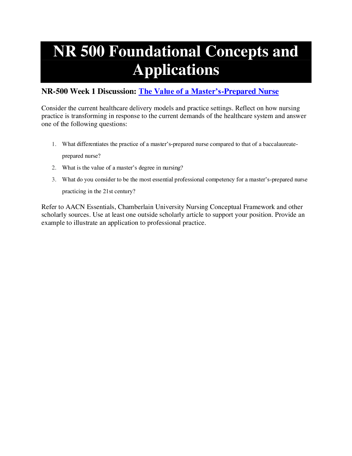 Preview image of NR 500 Foundational Concepts and  Applications document