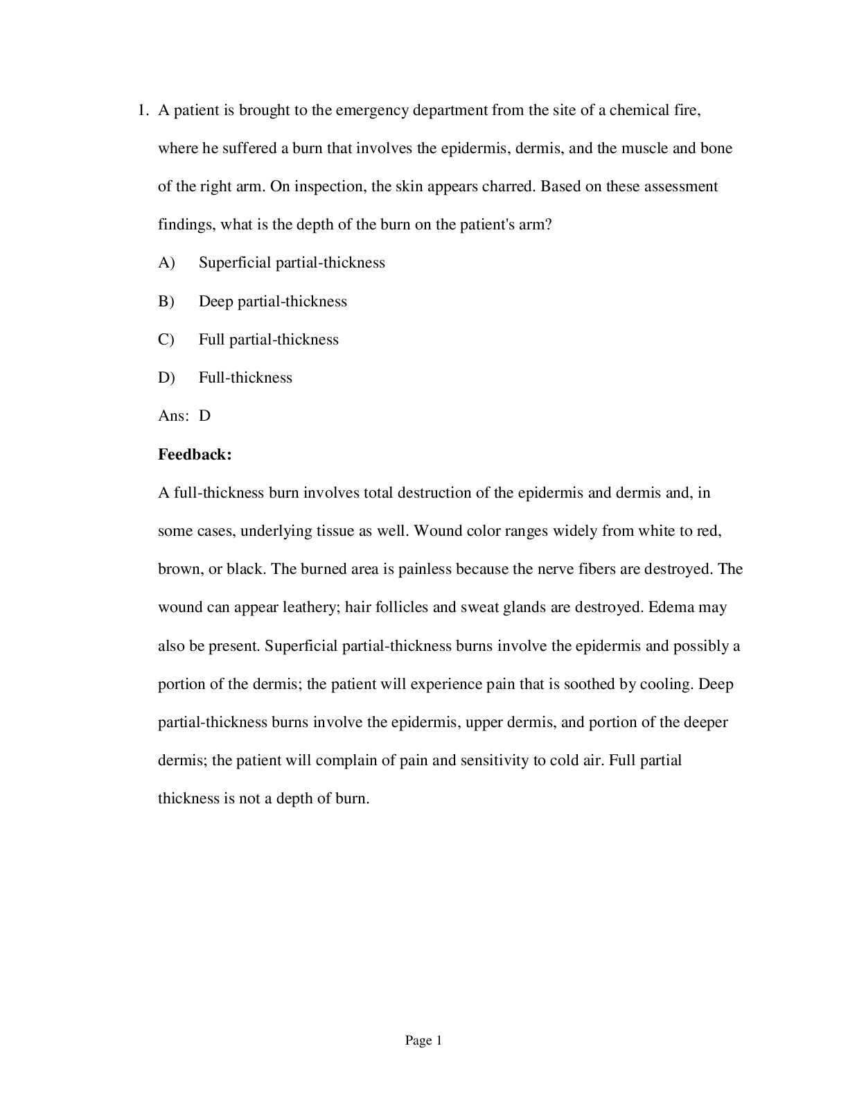 Preview image for BURNS: THERMAL/CHEMICAL/ELECTRICAL (ACUTE AND CONVALESCENT PHASES)