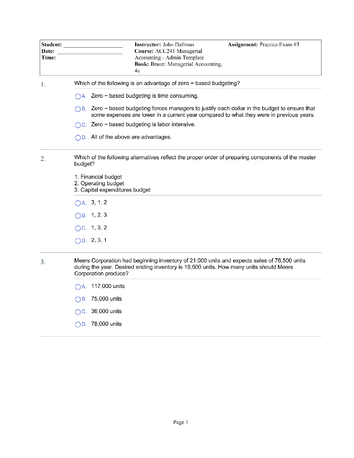 Preview image for ACC 241 Exam 3 Sample Exam 1
