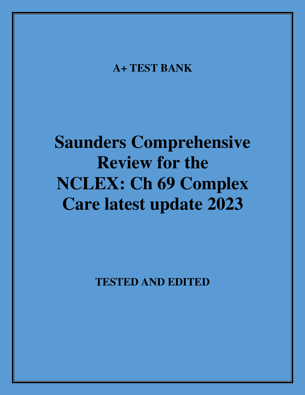 Preview image for Saunders Comprehensive Review for the NCLEX: Ch 69 Complex Care latest update 2023