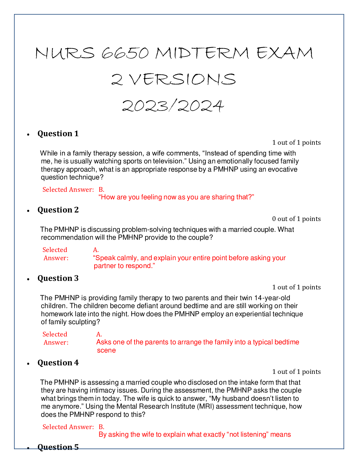 Preview image of NURS 6650 MIDTERM 2 VERSIONS 20232024 document