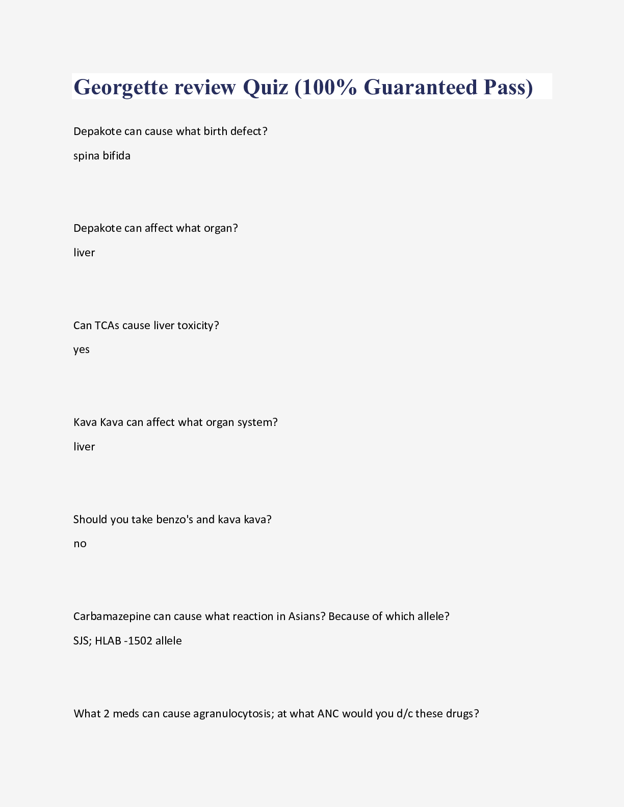 Preview image for Georgette review Quiz (100% Guaranteed Pass)