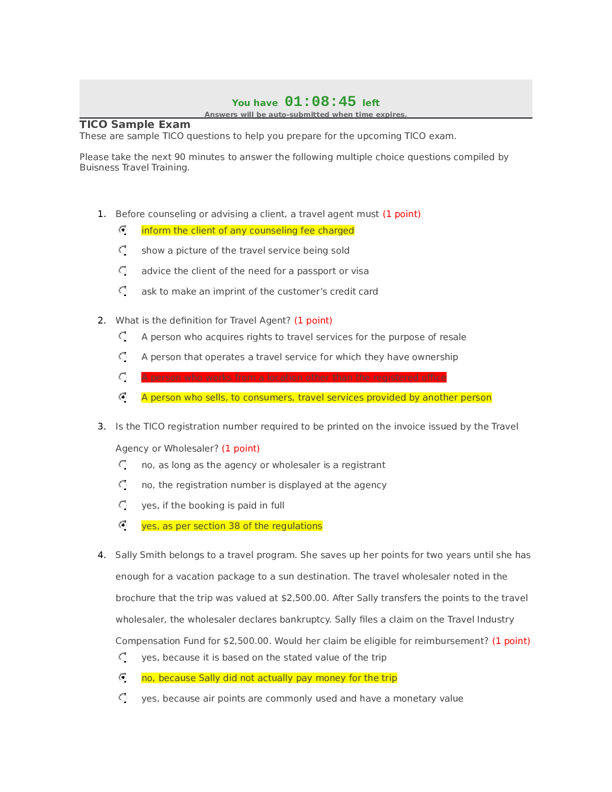 Preview image of TICO General Questions Modules 3 document