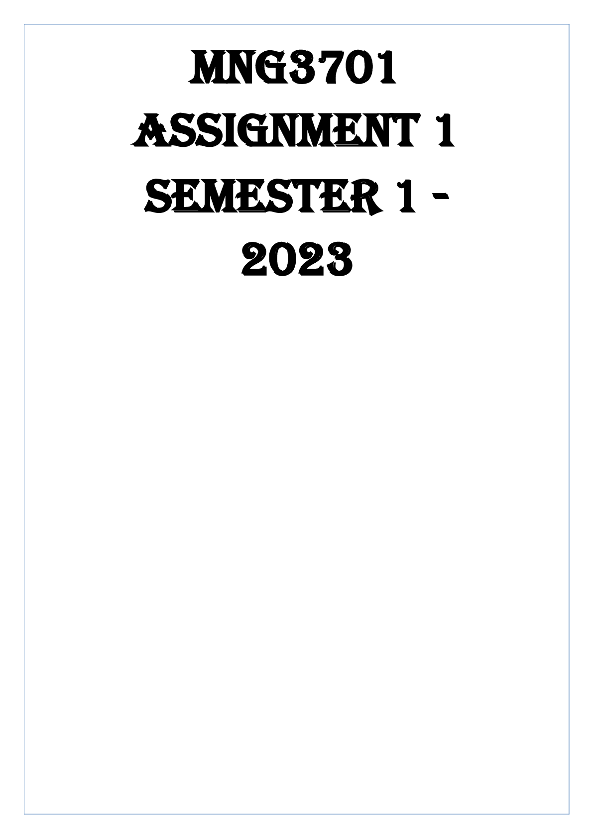 Preview image of MNG3701 ASSIGNMENT 1 SEM 1 2023 document