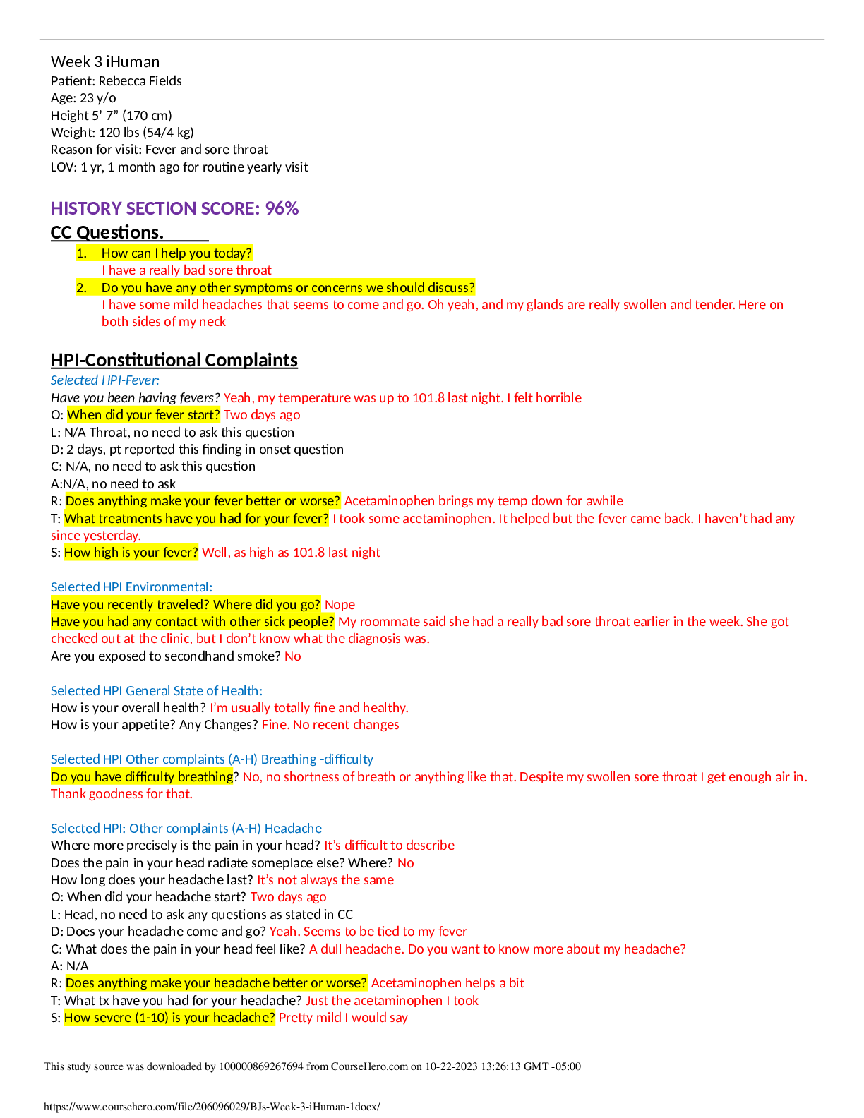 Preview image of iHuman Rebecca Fields Complete document