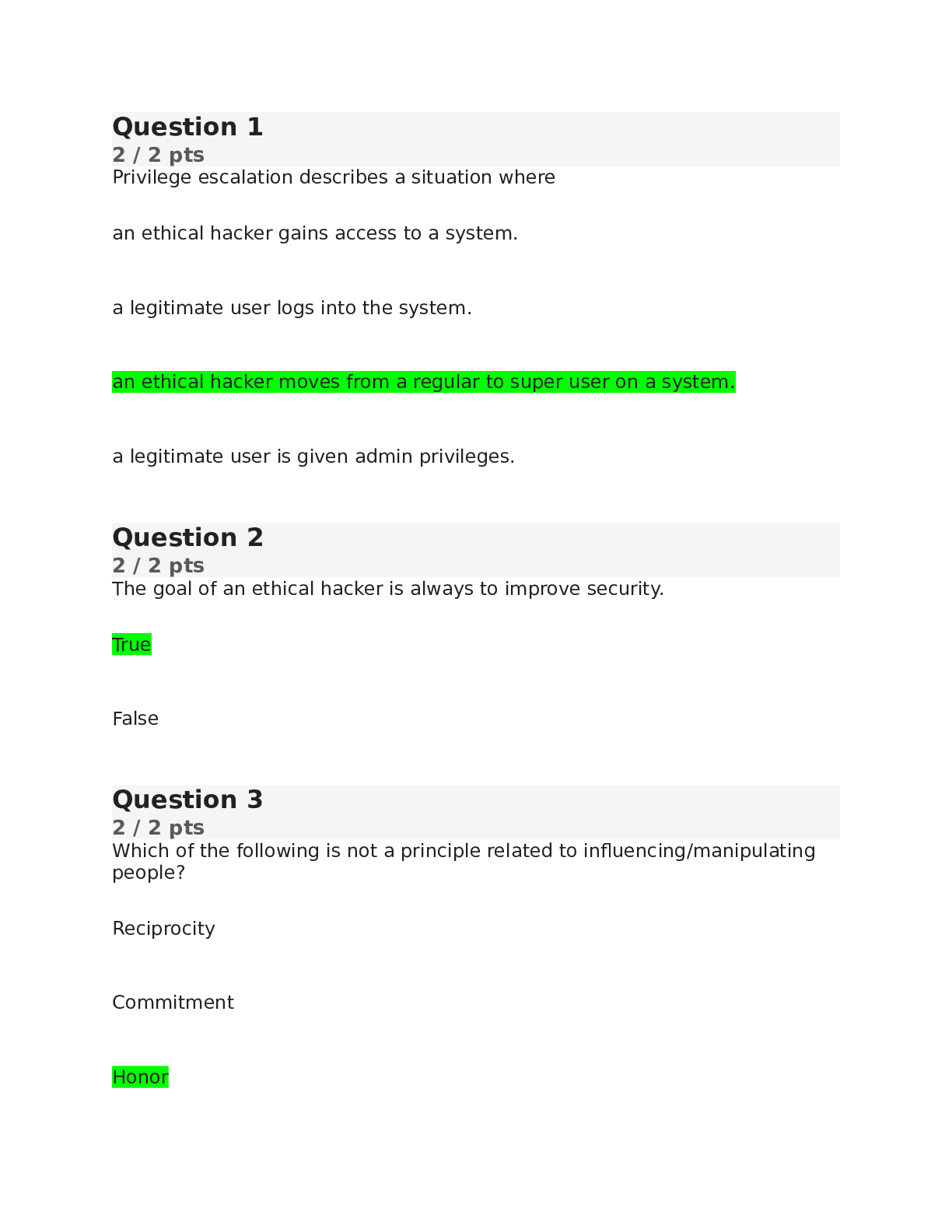 Preview of CSIS 343 FINAL EXAM QNS &amp; ANS 2023