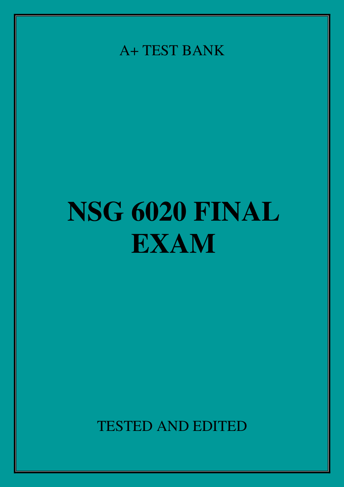 Preview image of NSG 6020 FINAL EXAM document