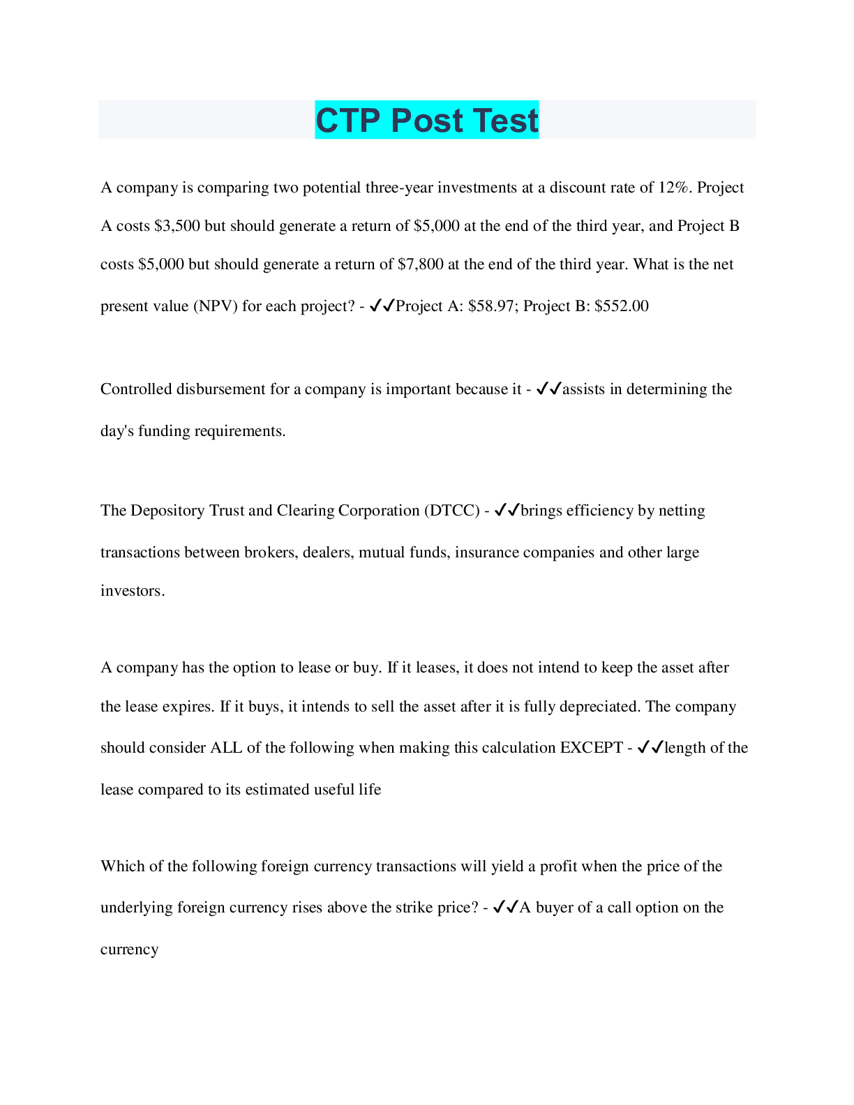 Preview image for CTP Post Test