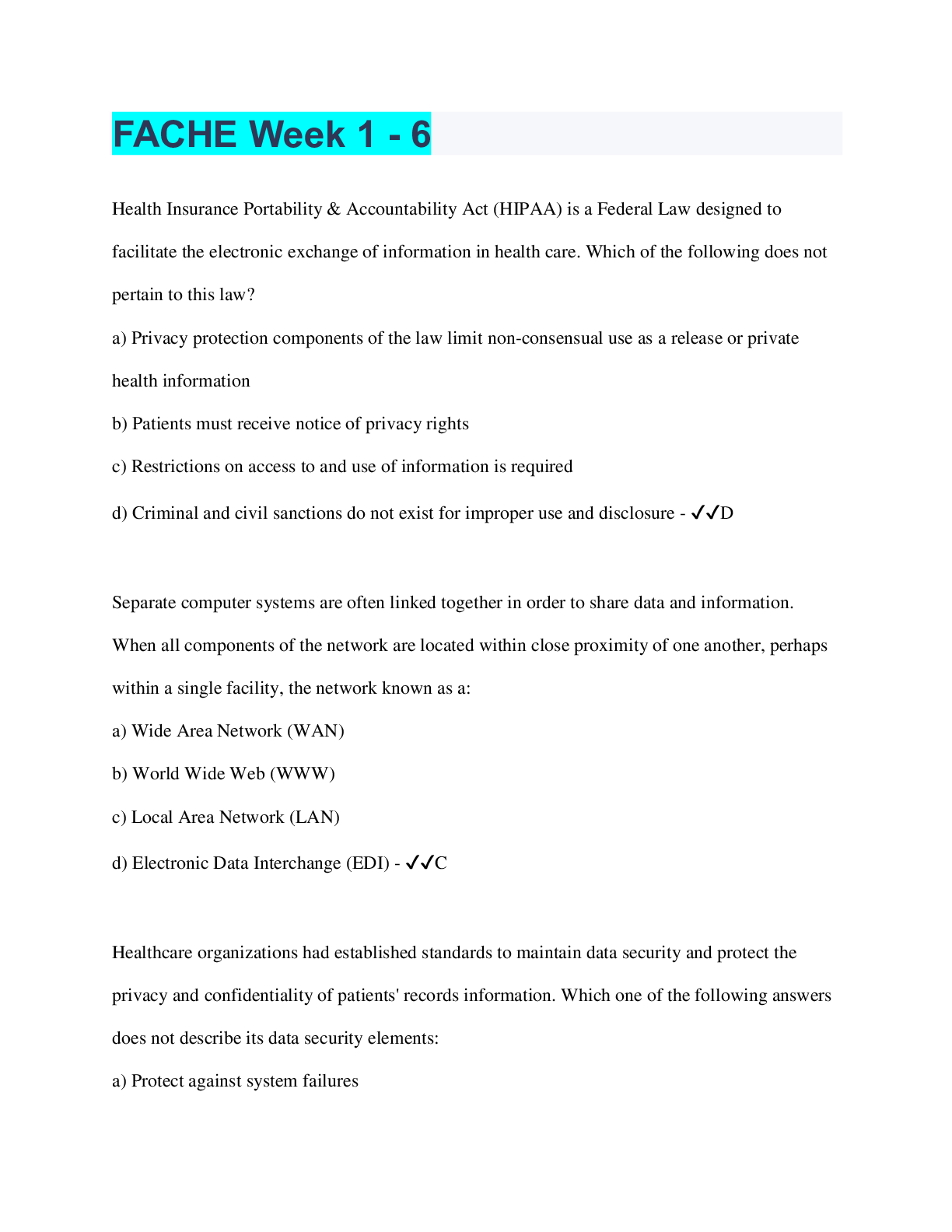 Preview image for FACHE Week 1 - 6