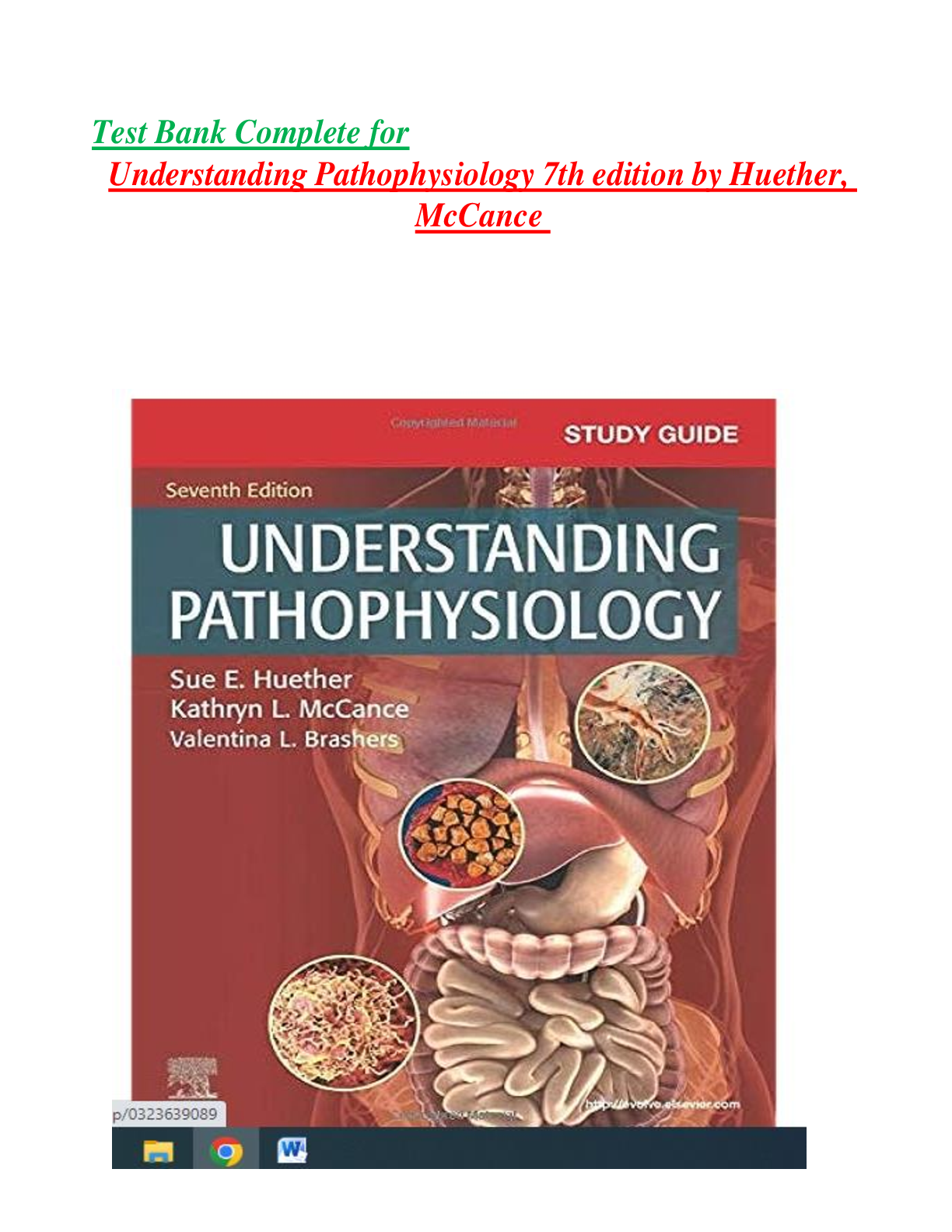 Preview image for Test Bank Complete for Understanding Pathophysiology 7th edition by Huether,  McCance