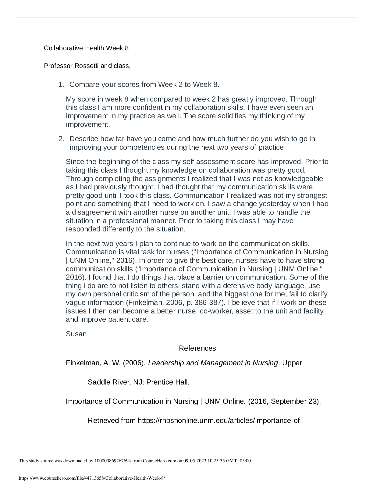 Preview image of Collaborative health NR 446 EDAPT WEEK 8 Full document