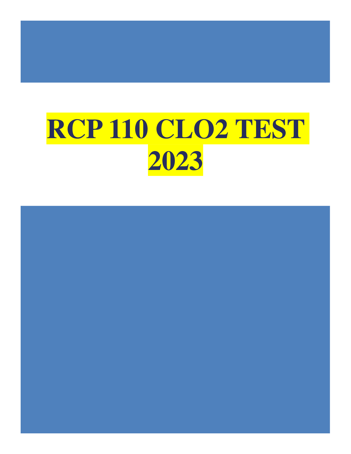 Preview image of RCP 110 CLO2 TEST 2023 document