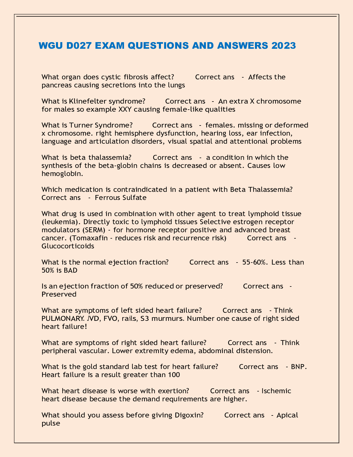 Preview image for WGU D027 EXAM QUESTIONS AND ANSWERS 2023