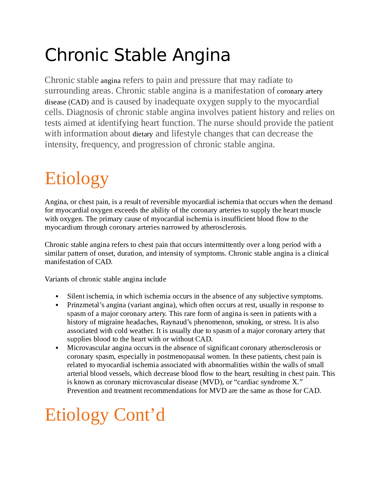 Preview image of Chronic Stable Angina document