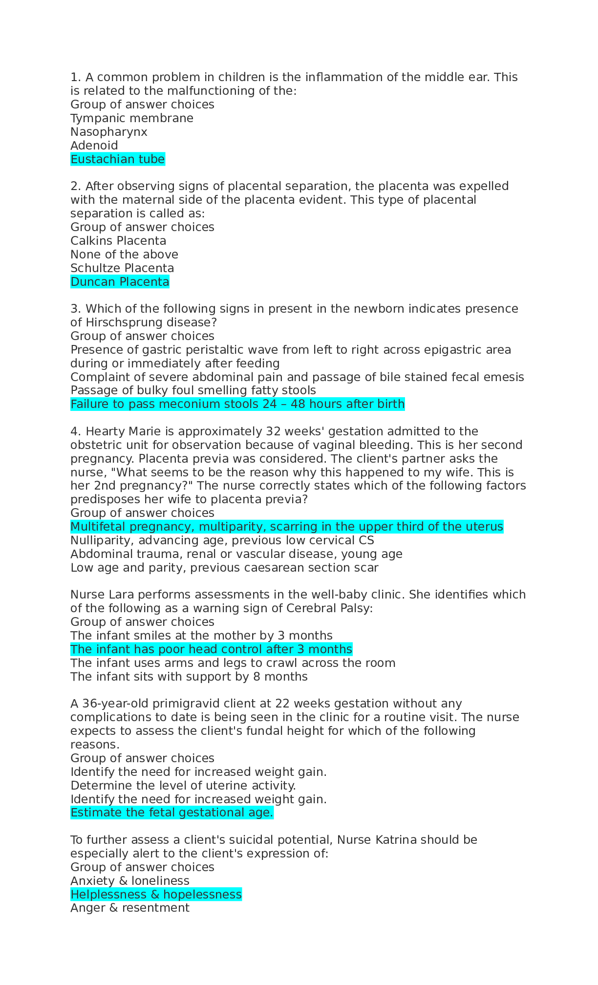 Preview image of NUR 1217 MIDTERM 2022 document