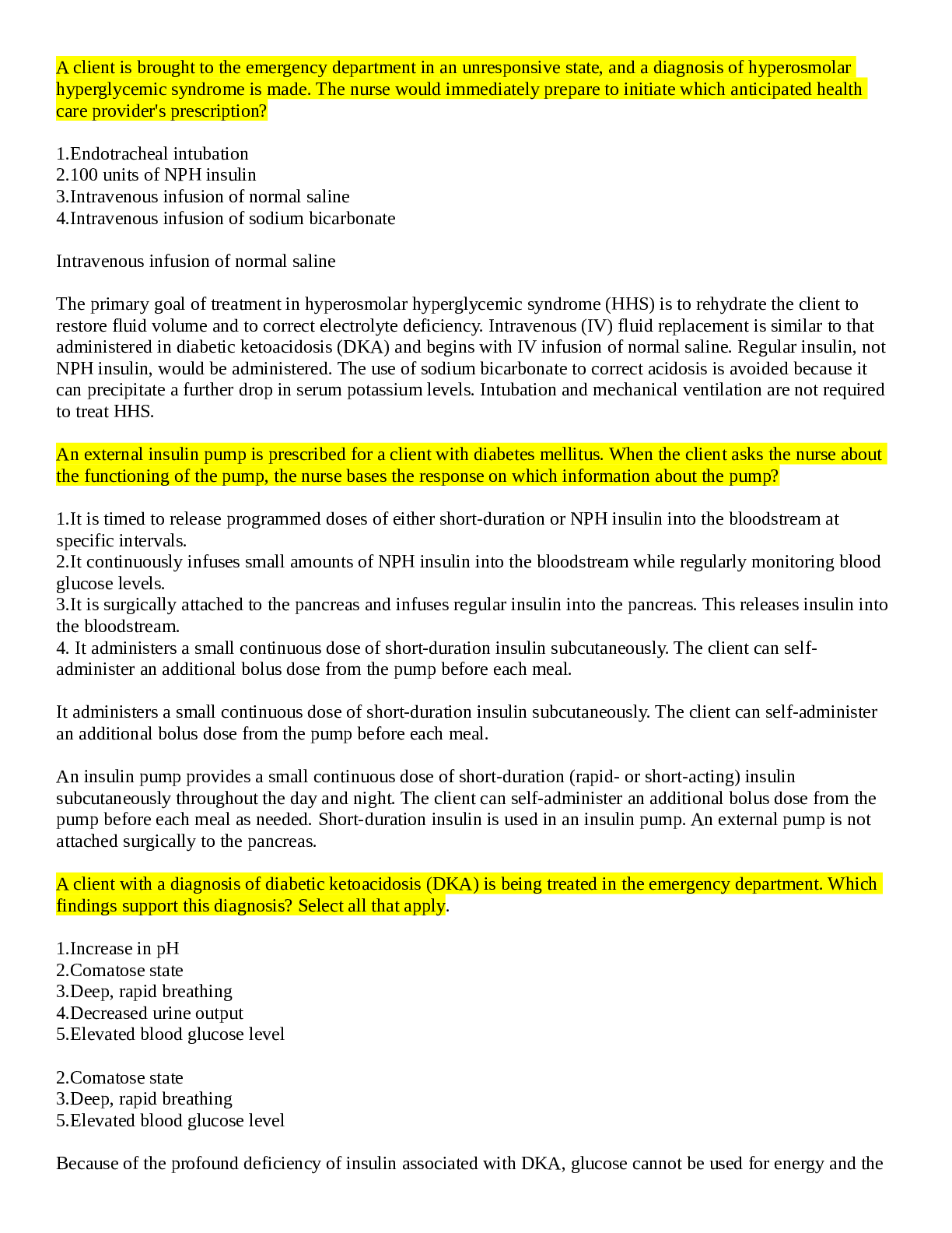 Preview image of Elsevier NCLEX Endocrine 2023 document