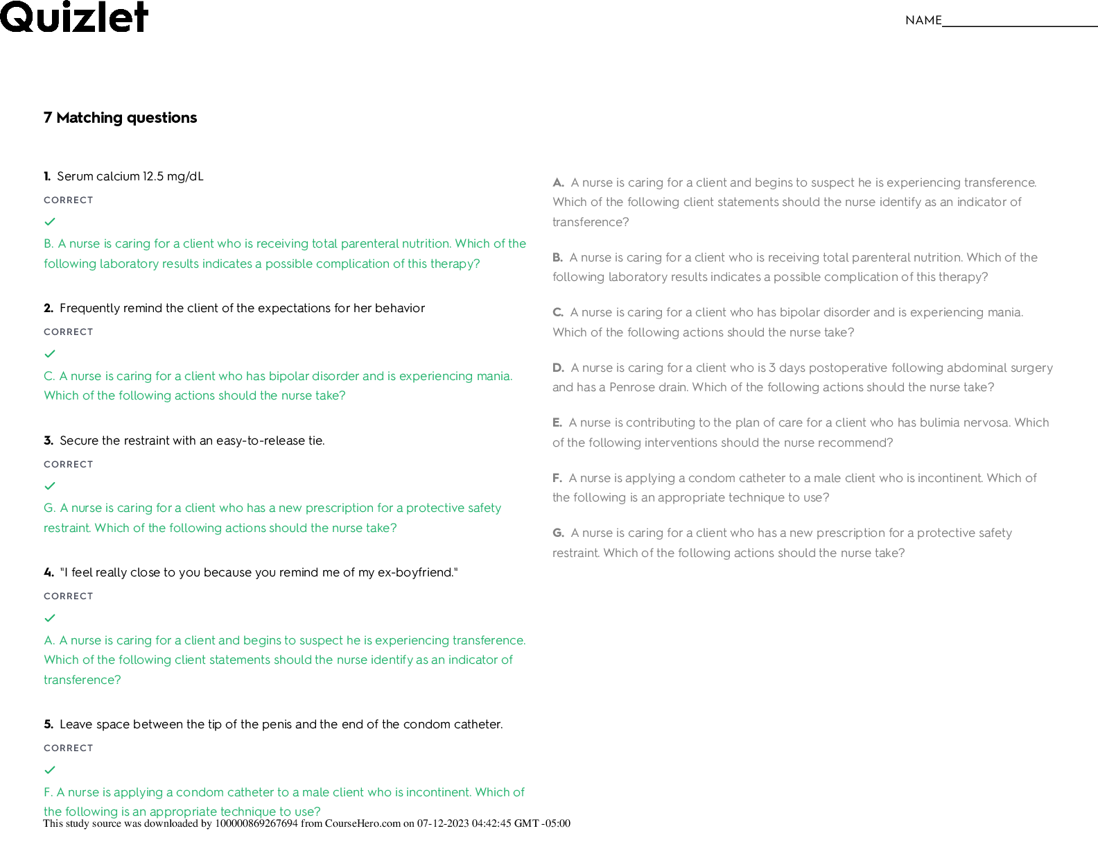 Preview image of Test VATI  Quizlet 3 document