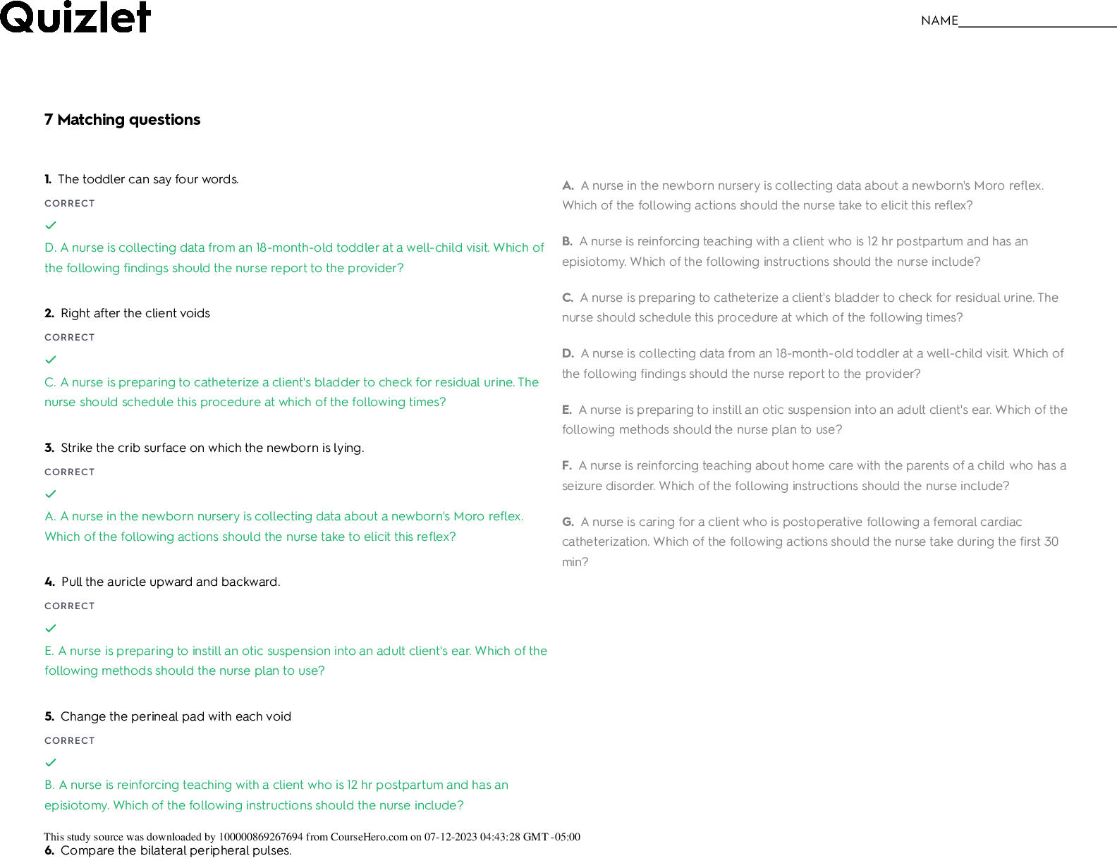 Preview image of Test VATI  Quizlet 4 document