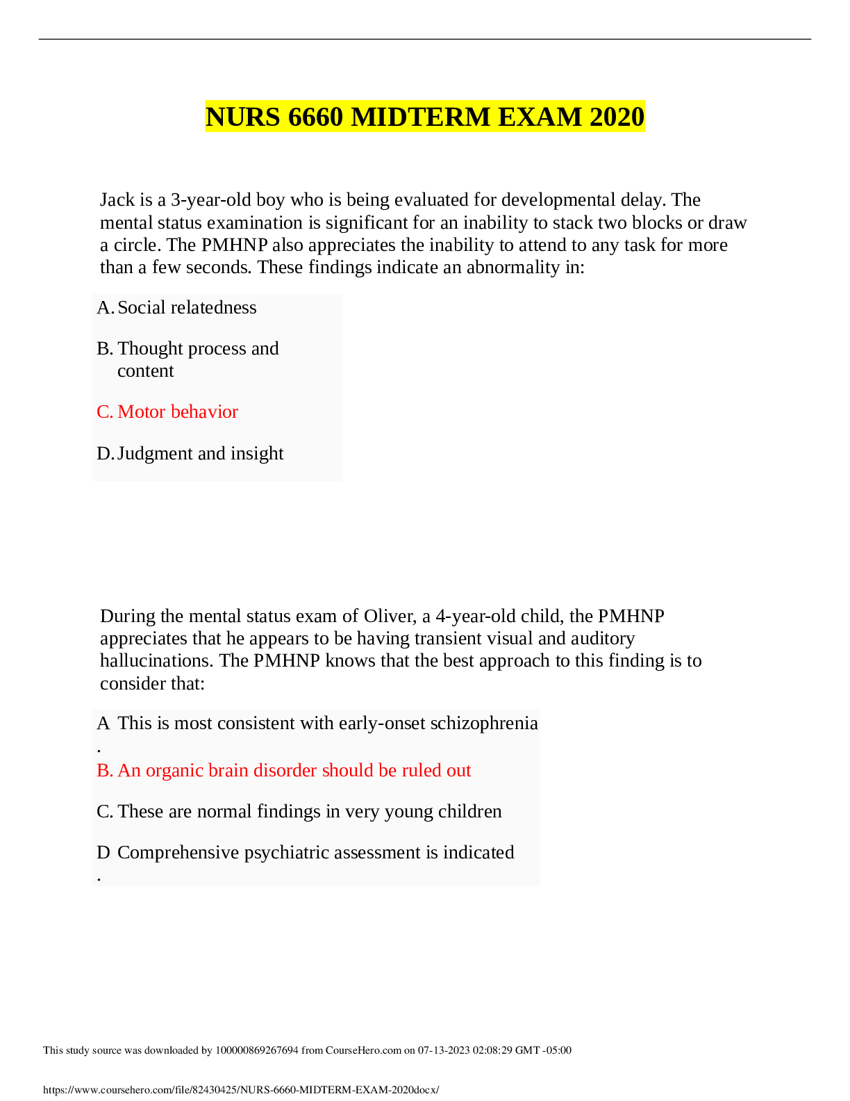 Preview image of COMPLETED BIOETHICS-EXAM 20232024 document