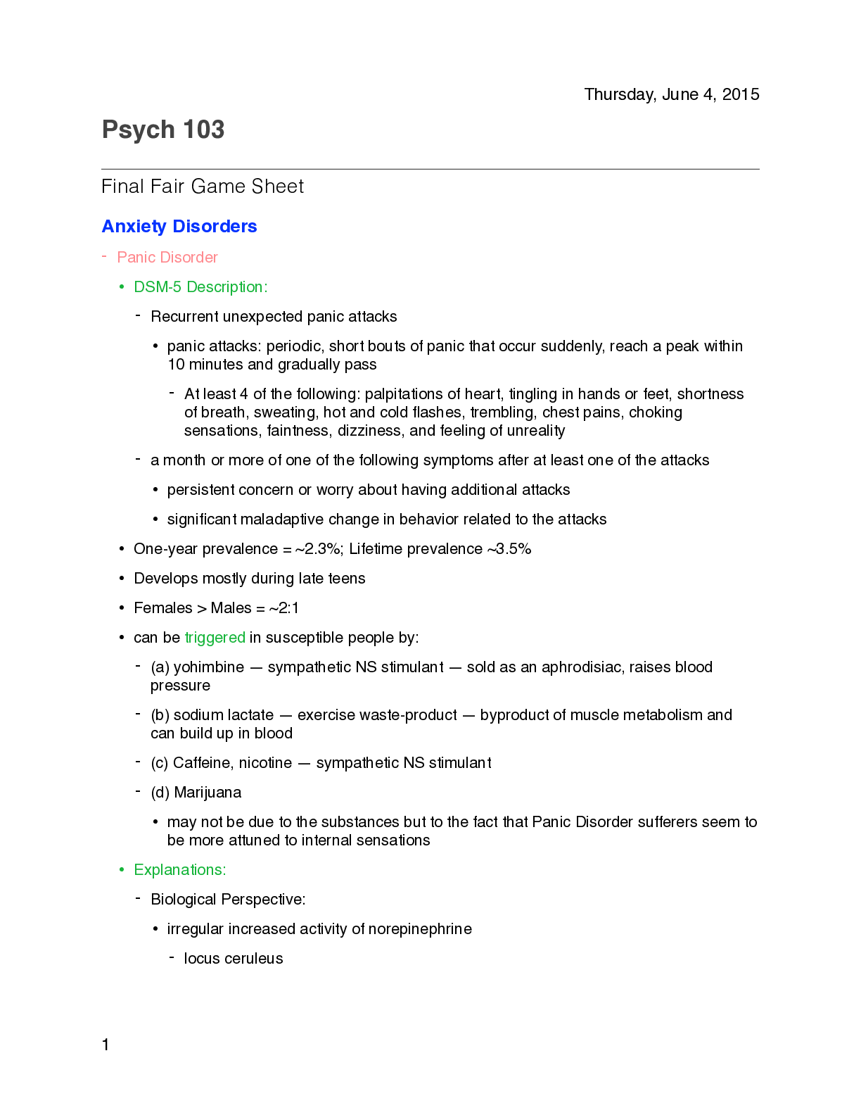 Preview of PSYCH 103 FINAL EXAM 2023 COMPLETE