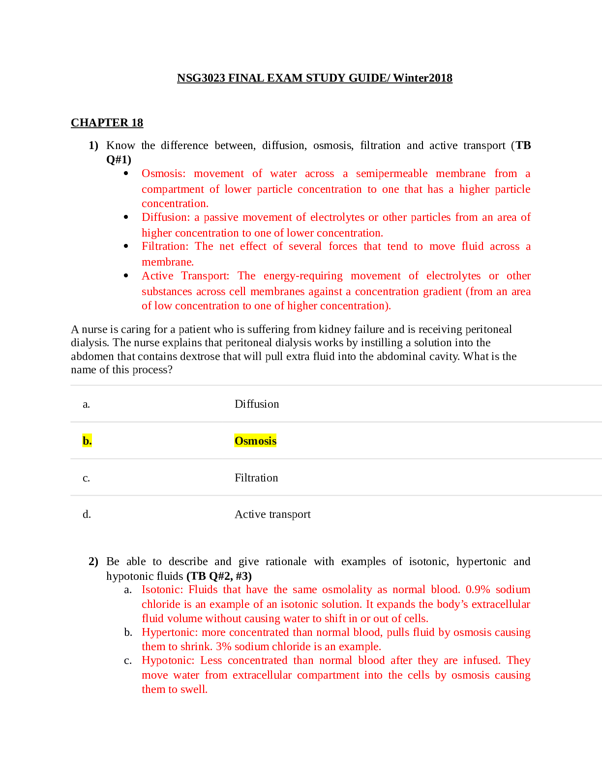 Preview image of NSG3023 FINAL EXAM STUDY GUIDE Winter2018 document