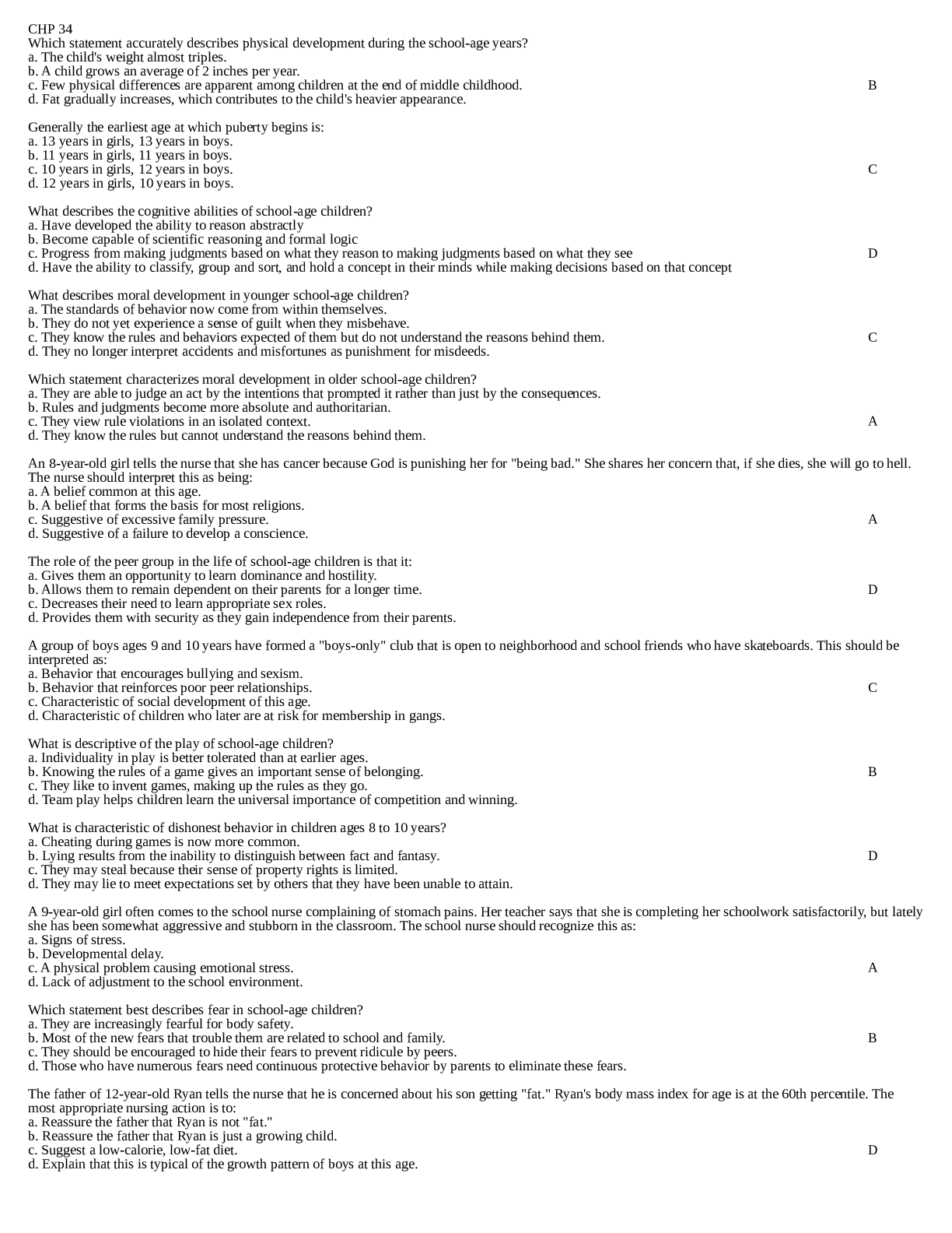 Preview image of PEDS TEST 3 STUDY GUIDE 2023 document