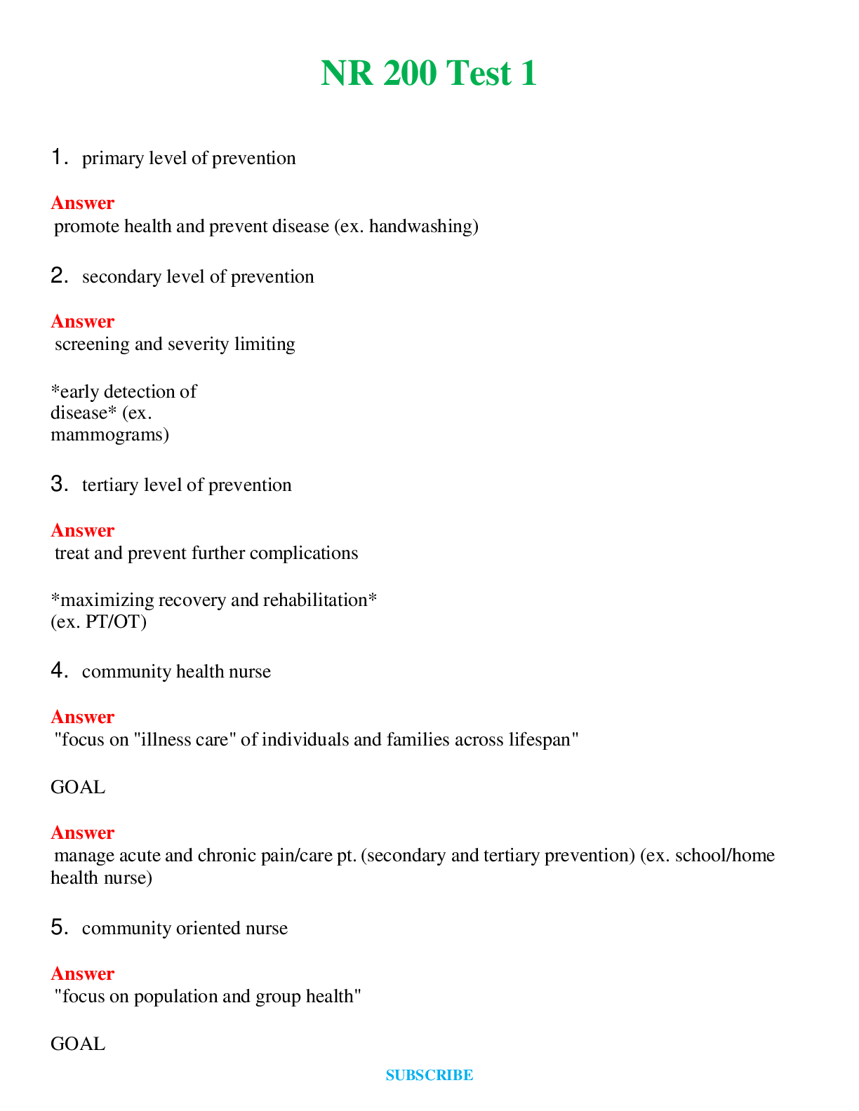 NR 200 | Test 1 Questions & Answers with rationales