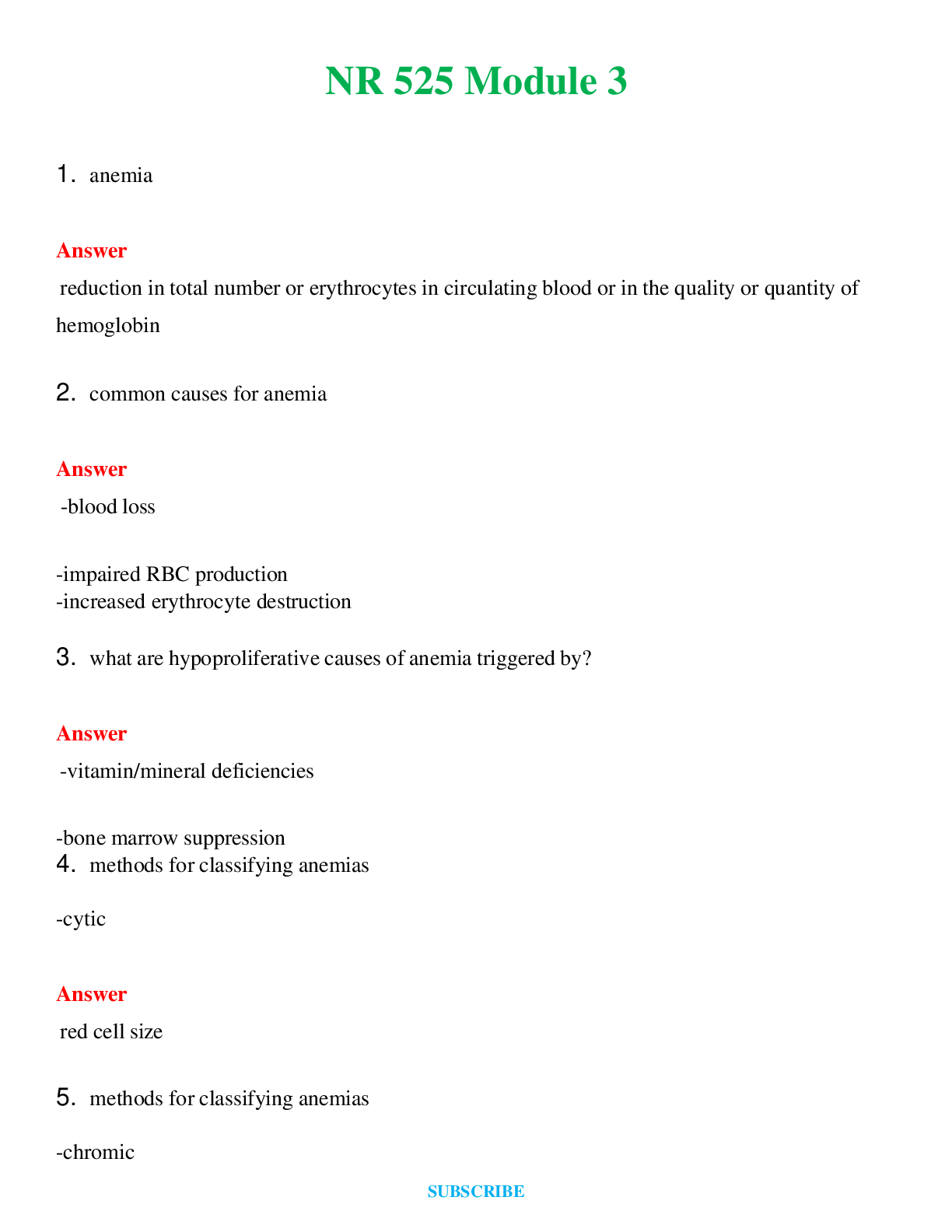 NR 525 Module 3  | Questions & Answers with rationales