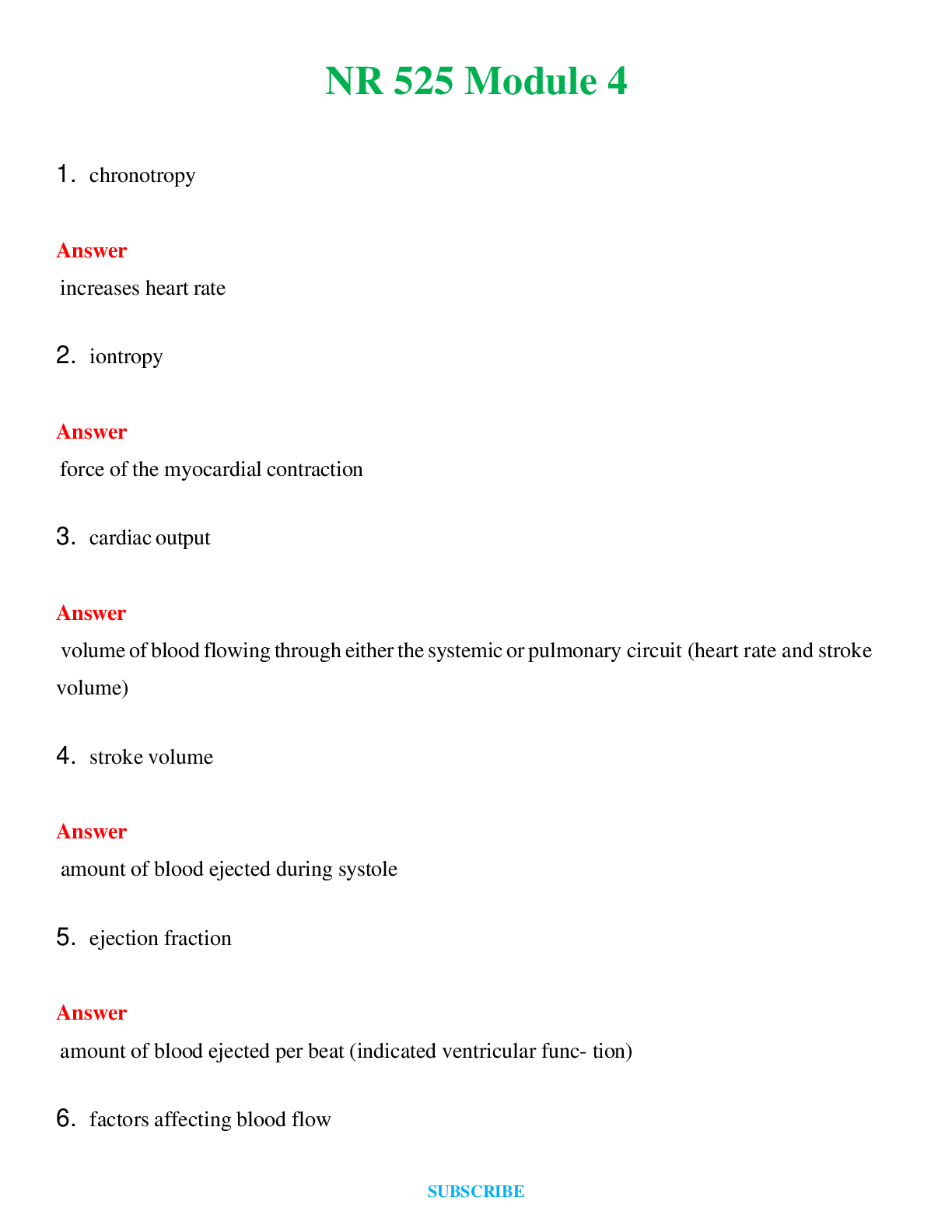 NR 525 Module 4  | Questions & Answers with rationales