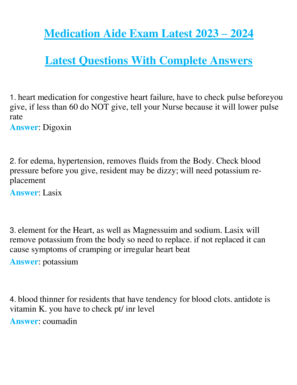 Preview of Medication Aide Exam Latest 2023 – 2024 Latest Questions With Complete Answers