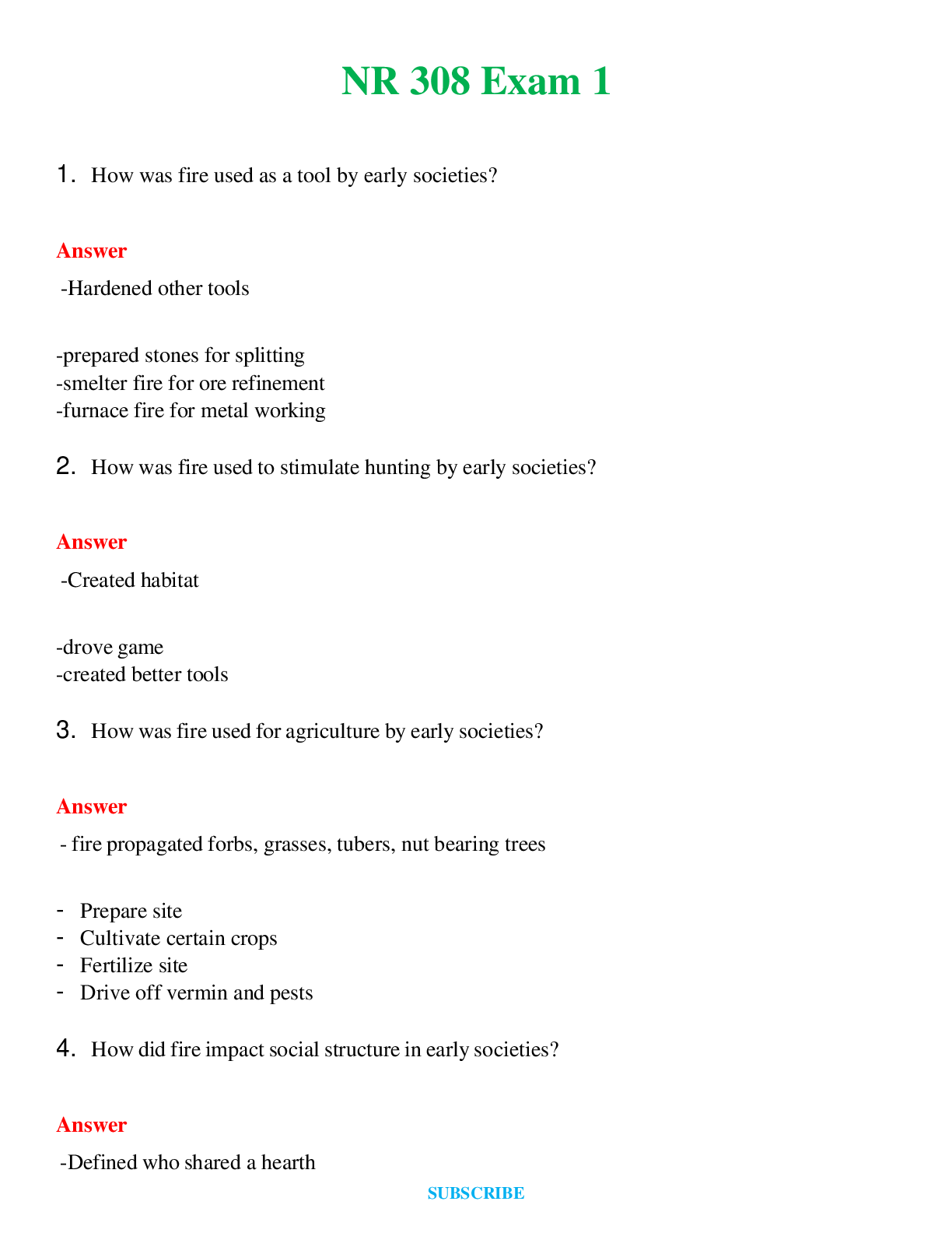 NR 308 Exam 1    Questions and Answers (Verified Answers)