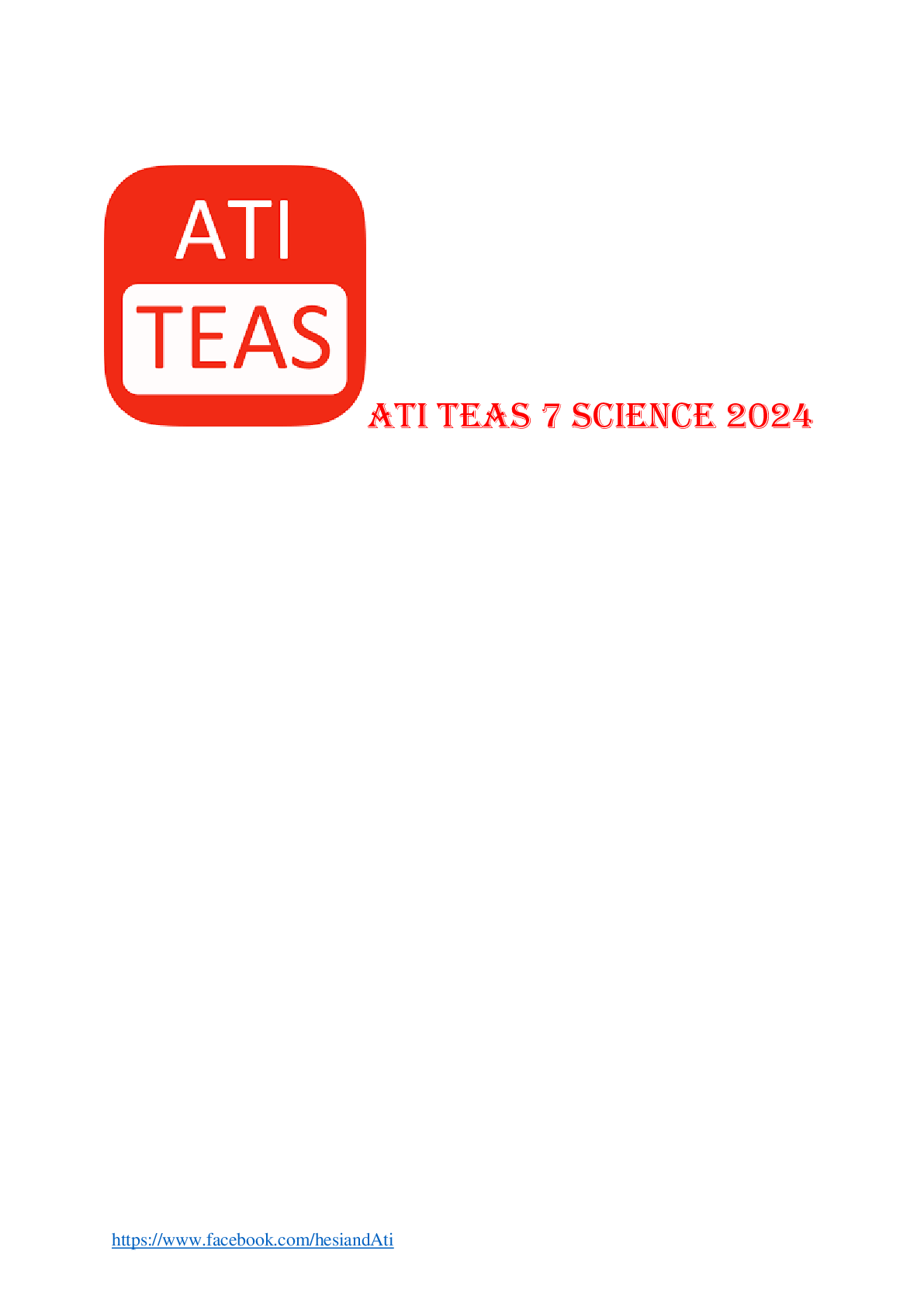 Preview image for ATI TEAS 7 SCIENCE 2024