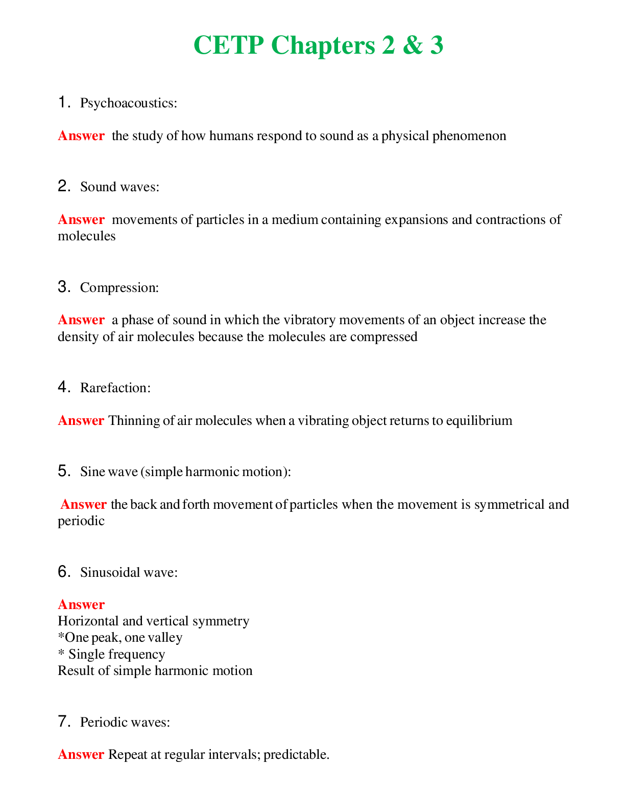   CETP Chapters 2 & 3 | Actual Questions and Verified Answers ( Included ) 100% Correct
