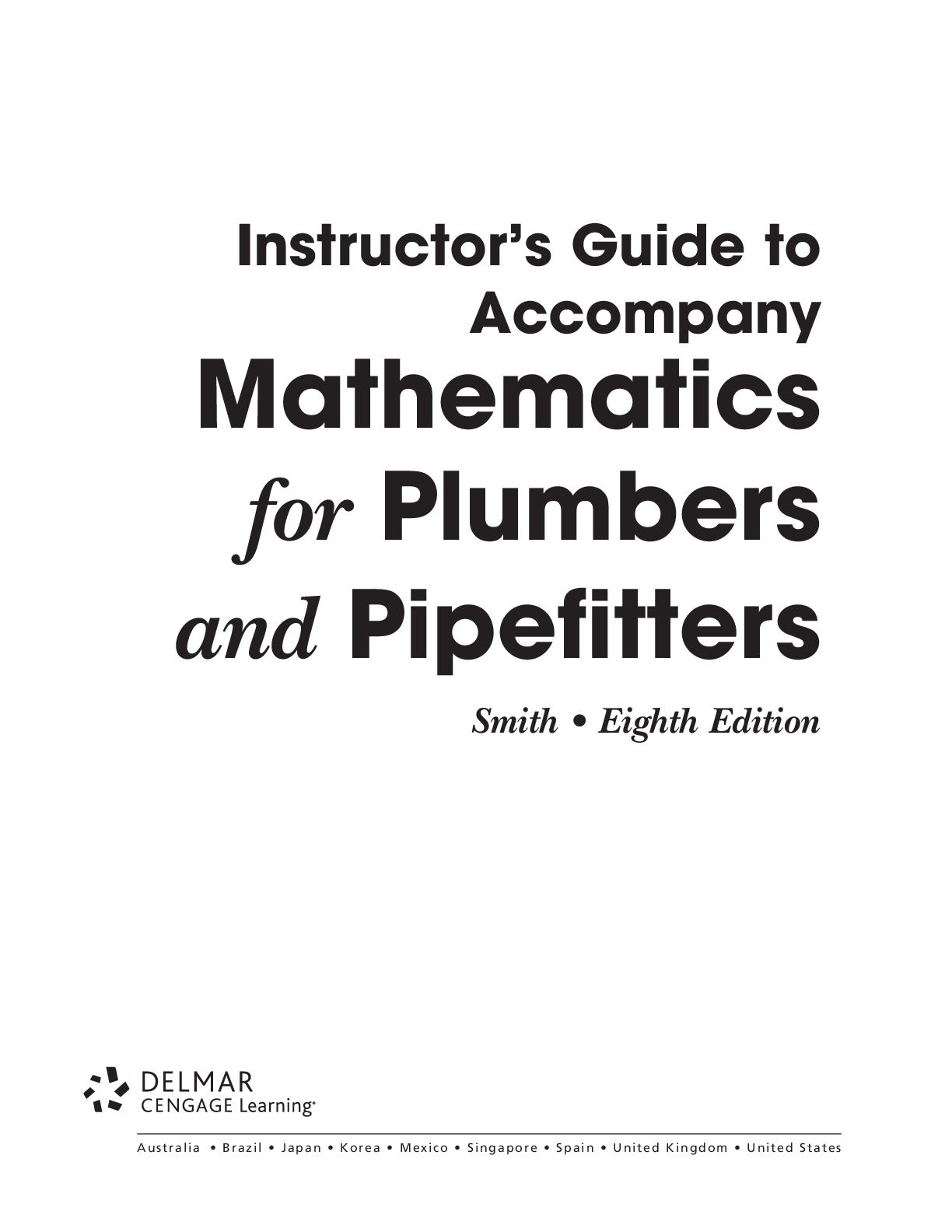 Preview image for Instructor’s Guide to Accompany Mathematics for Plumbers and pipefitters 8th Ed by Smith