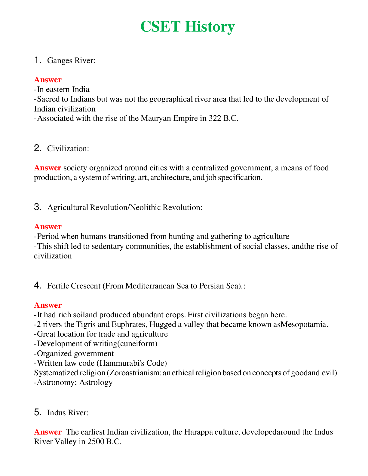 CSET History   Questions With Complete Grade A+ Answers