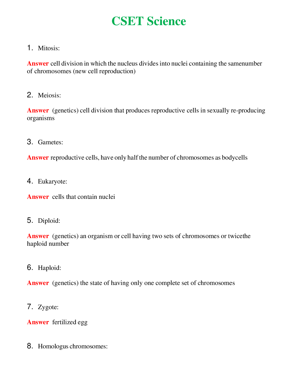 CSET Science   Questions With Complete Grade A+ Answers