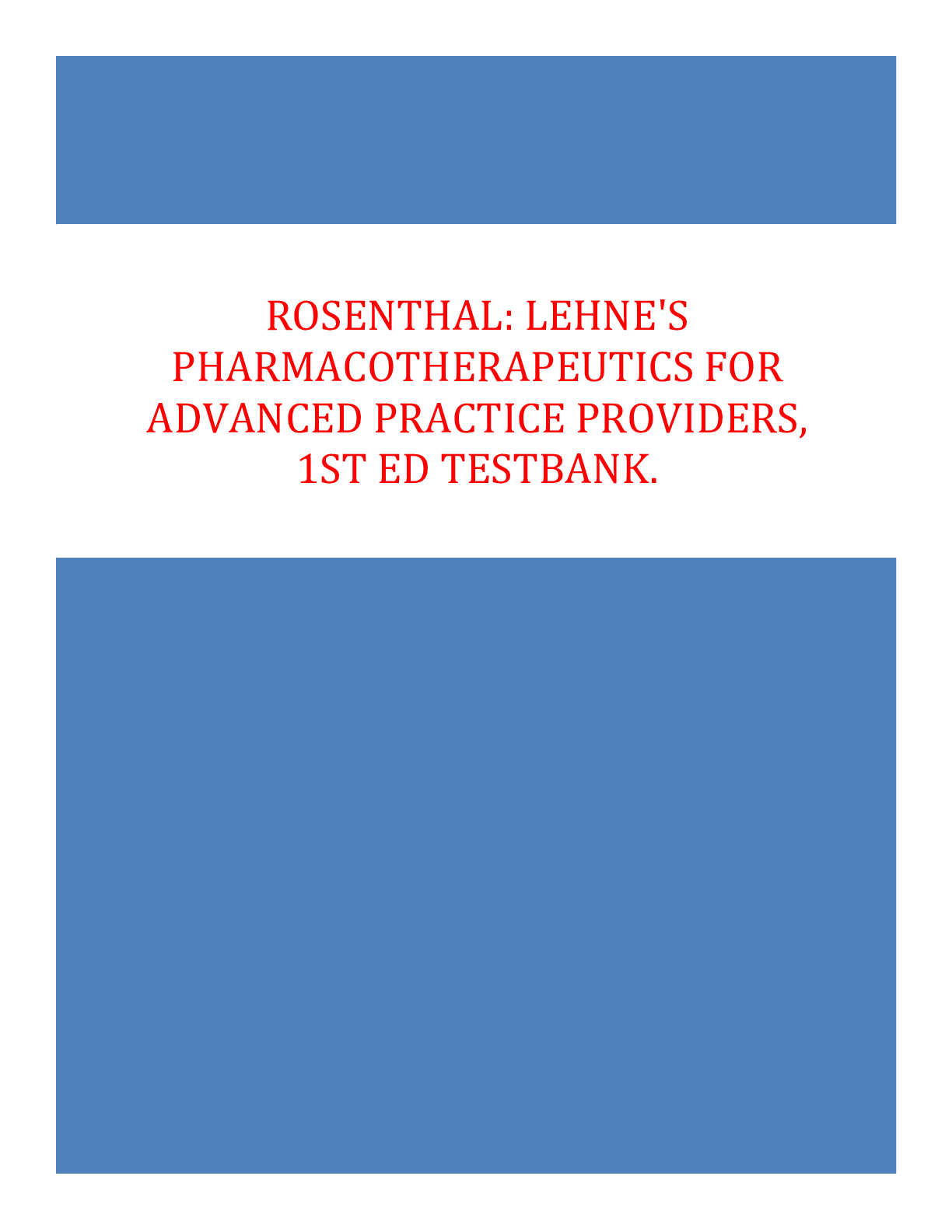 Preview image for testbank for Lehnes_Pharmacotherapeutics_1st_edition_