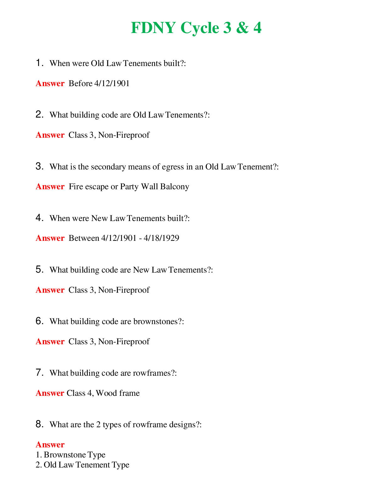   FDNY Cycle 3 & 4 | Actual Questions and Verified Answers ( Included ) 100% Correct