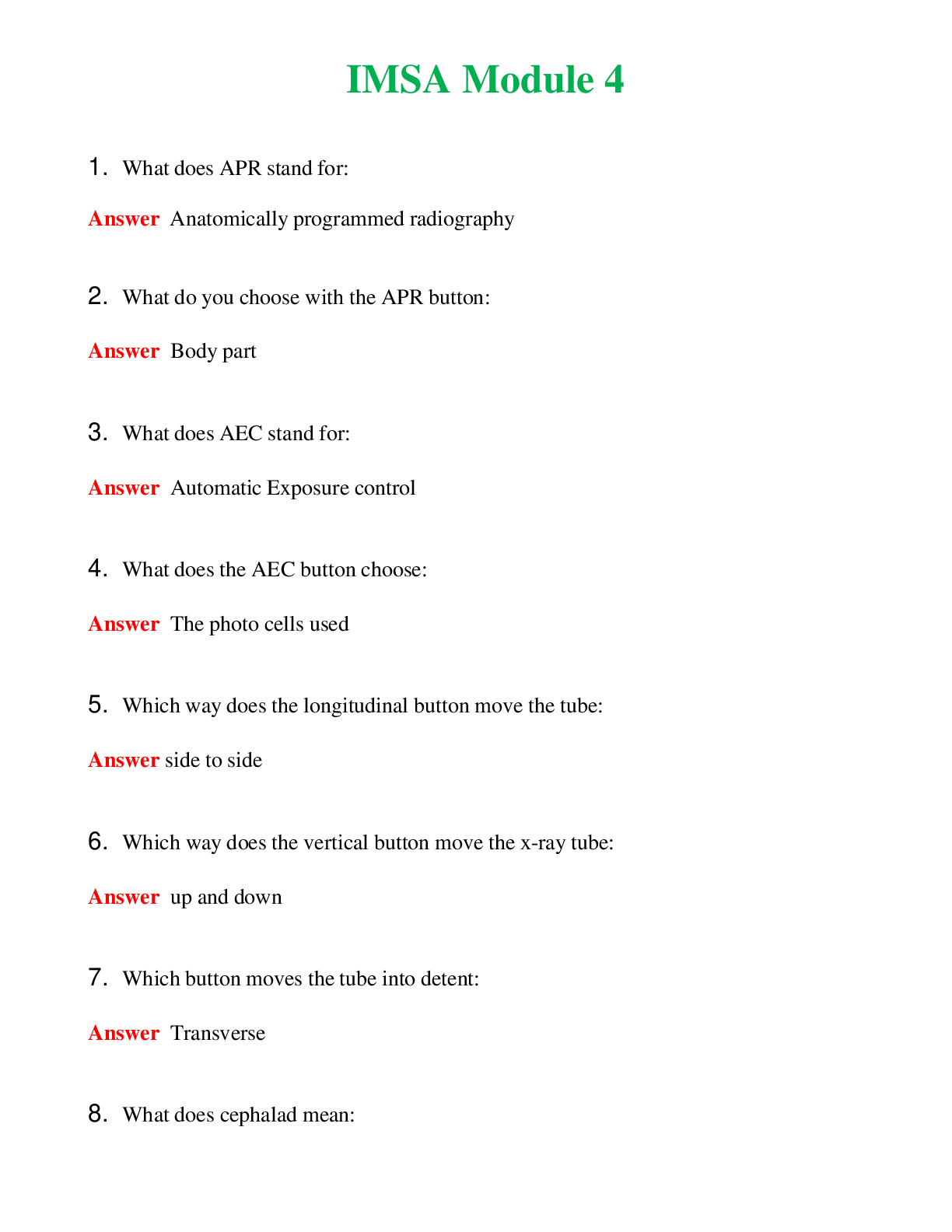   IMSA Module 4 | Actual Questions and Verified Answers ( Included ) 100% Correct