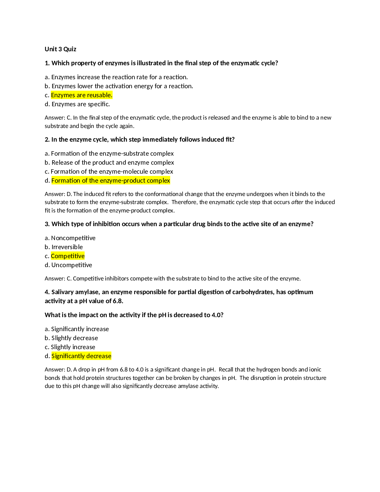 Preview image for WGU Biochem Module 3 Questions