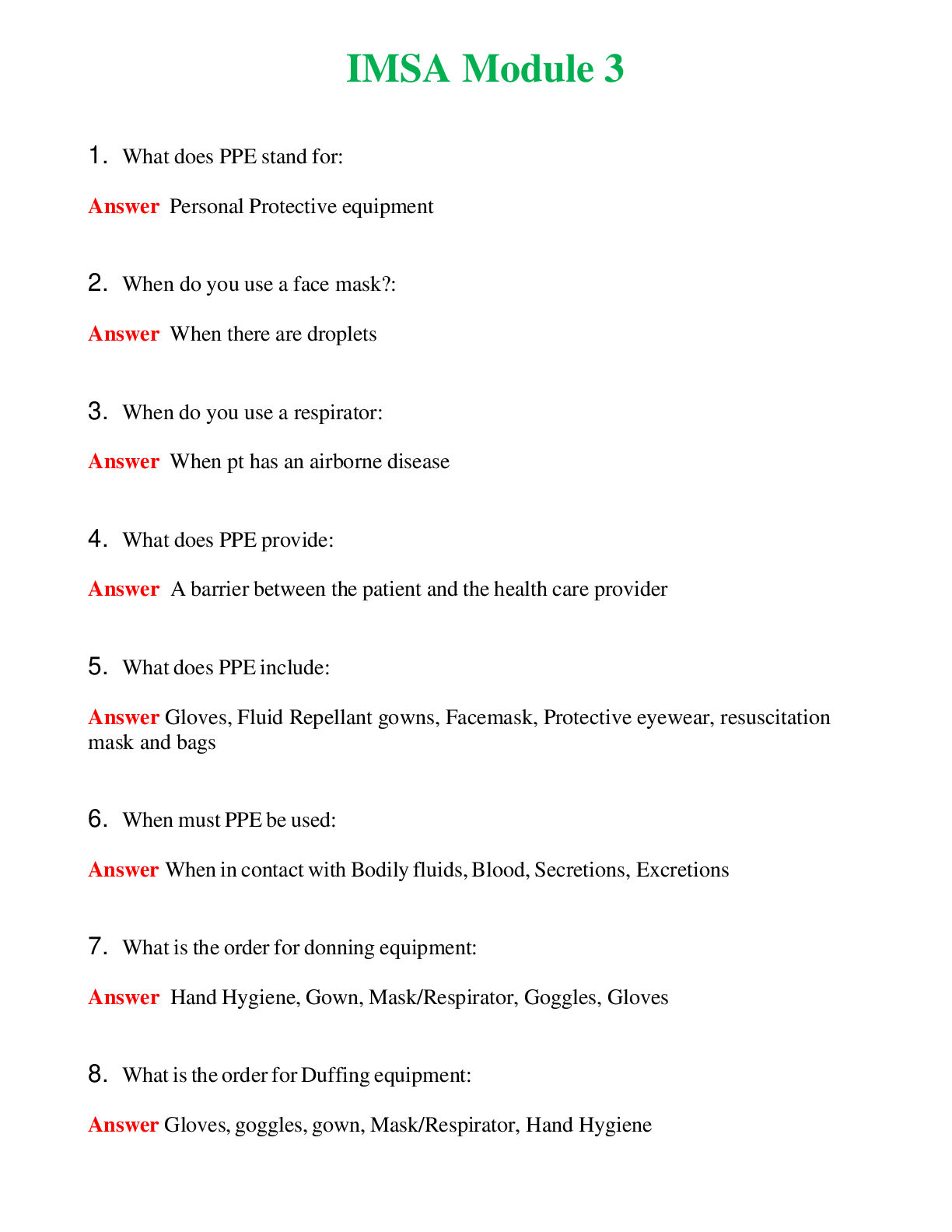   IMSA Module 3 | Actual Questions and Verified Answers ( Included ) 100% Correct