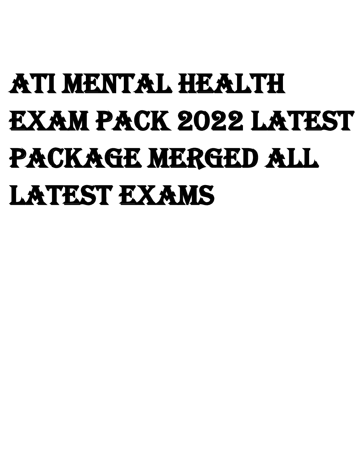 Preview image for ATI MENTAL HEALTH EXAM PACK