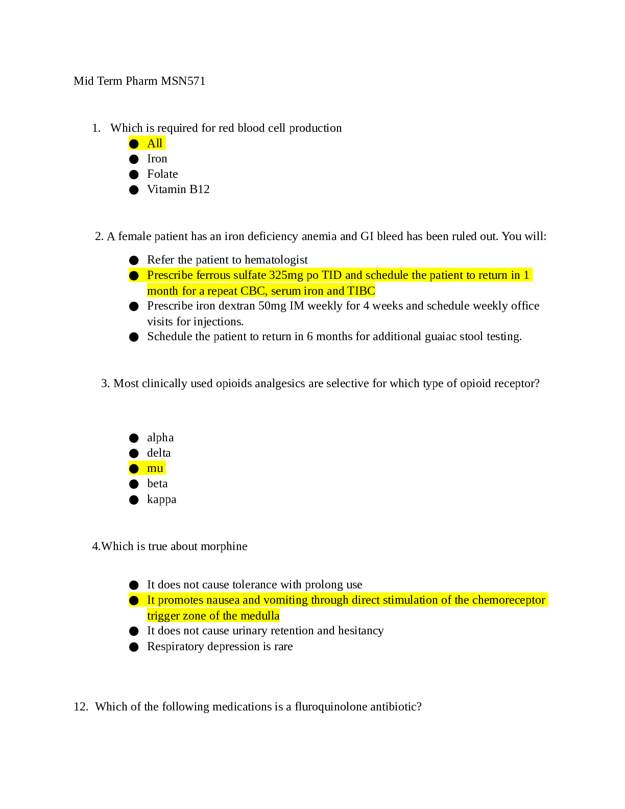 Preview image for Mid Term Pharm MSN571